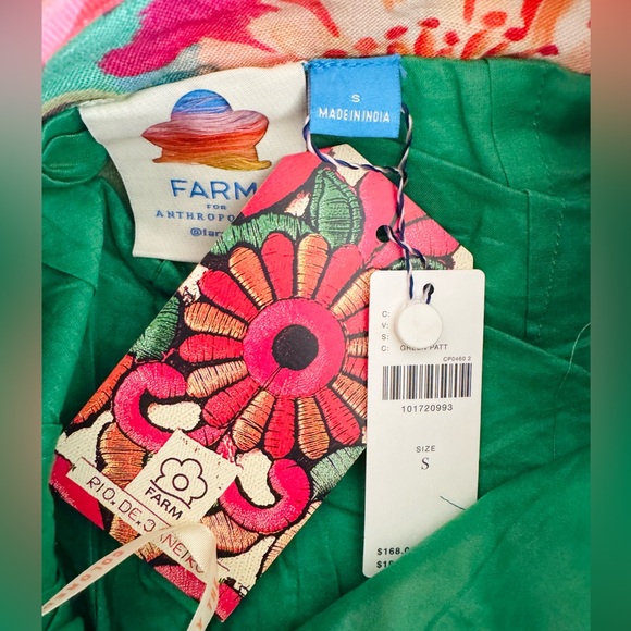 Farm Rio Tie-Front Linen Blend Floral Wide-Leg Pants - Picture 15 of 16